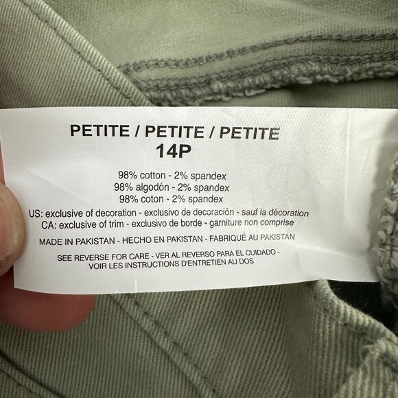 Gloria Vanderbilt Amanda Womens Petite Size 14P Green Classic Fit Pants - Picture 5 of 6